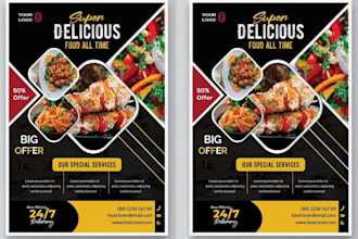 design editable canva logo flyer postcard brochure signage door hanger media kit