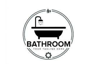 do modern and eye catching bath tub logo design