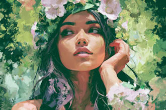 oil painting portrait and illustrations