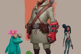 create a generated character or concept art