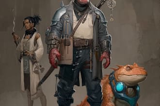design fantasy concept art and characters for games or books