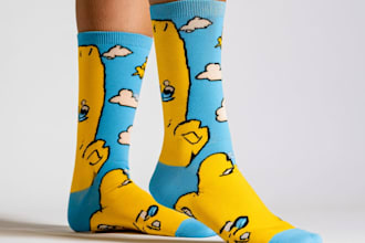 design custom and unique socks design