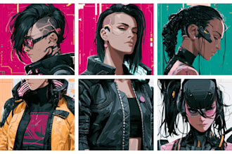 do cyberpunk futuristic city art