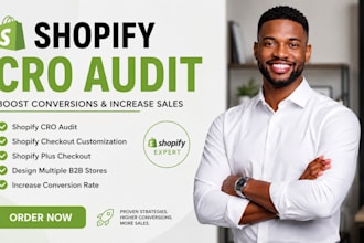 do shopify cro audit shopify plus checkout b2b store design ecommerce website
