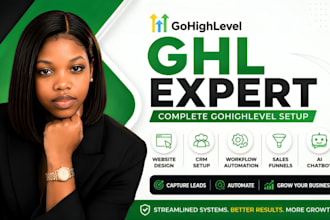 build gohighlevel website, ghl CRM, ghl automation, sales funnel expert