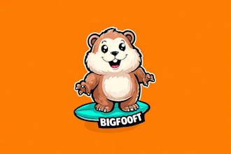 create a modern business, cartoonish, mascot logo design