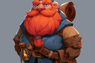 draw professional 2d game character artwork