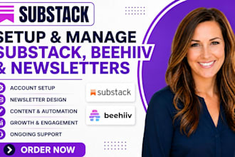 set up and manage your substack or beehiiv newsletter