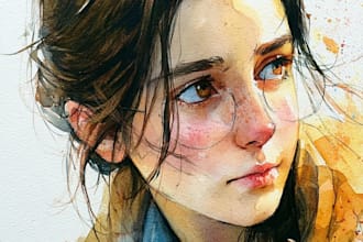 create a traditional watercolour illustration