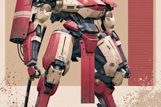 create custom mecha robot art
