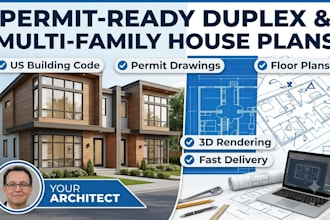 do duplex and multi family house plans design for permit ready