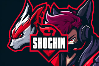 make a custom streamer logo with mascot character
