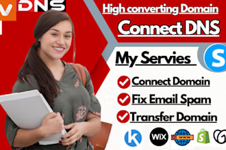 live website domain connect domain transfer domain dns