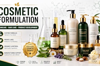 do cosmetic formulation, skincare, hair care and product development