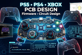 design ps5 ps4 xbox game controller pcb firmware and circuit