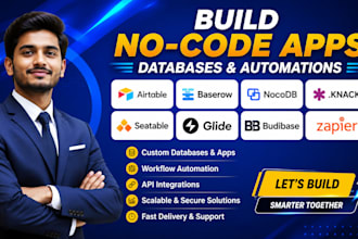 build airtable baserow nocodb knack seatable glide budibase zapier automation