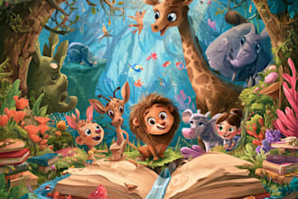 children story book illustration children story book