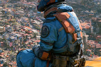 sci fi character illustration or sci fi character
