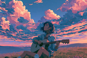 create anime style album cover
