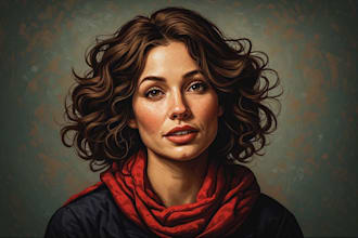 paint realistic digital oil portrait painting for you