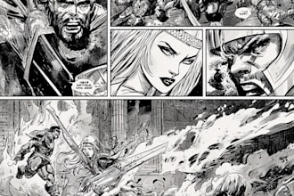create comic book and custom illustration