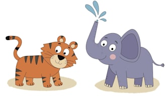 create cute animal characters for a storybook