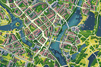 design unique vector map illustration or street map
