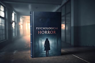 design a cinematic psychological horror book cover