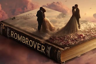 create character illustration for romance book cover