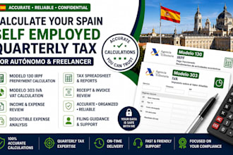 calculate spain modelo 130 303 quarterly income tax vat for autónomo freelancer