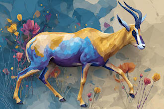 realistic animal illustration in watercolor