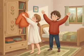create captivating children book illustrations with custom storybook art