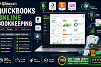 do quickbooks online bookkeeping data entry for shopify amazon etsy ecommerce