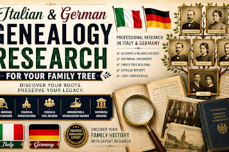do genealogy research for your italy and germany family tree