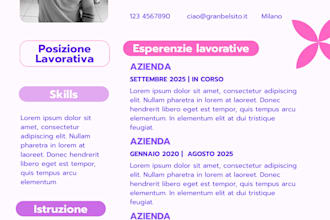 create a professional CV and resume design