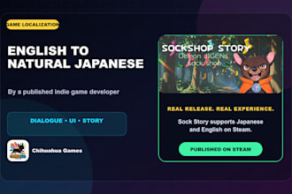 localize your steam indie game into natural japanese