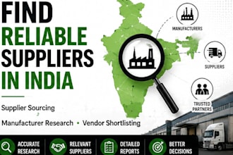 source reliable suppliers and manufacturers in india