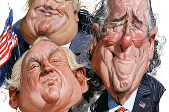 do digital political cartoon for political cartoon