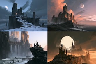 create environment concept art and background