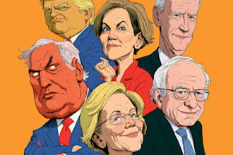 create digital political cartoon for political cartoon