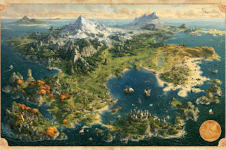 do fantasy map illustration for map