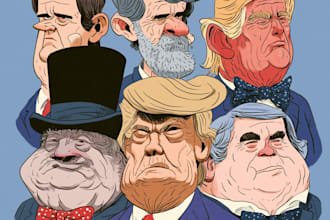 draw political cartoon and comic strip