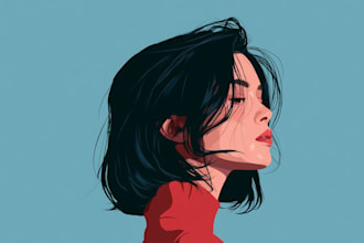 do vector line art illustration