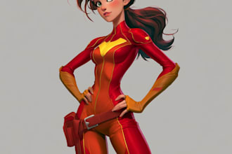 create cartoon avatar and superhero character of yourself