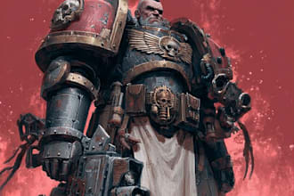 illustrate custom warhammer space marines