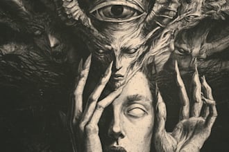 draw fantasy horror illustration