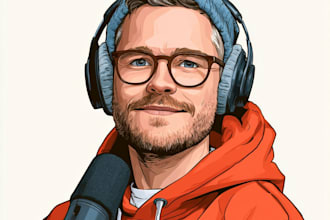 draw cartoon vector portrait with your face