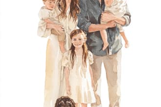 amazing family portrait watercolor portrait