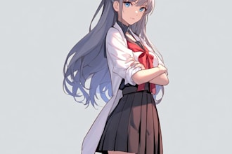 draw anime illustration, vtuber art, visual novel