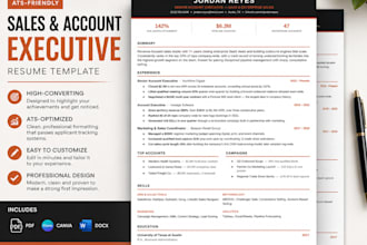 design a modern ats resume in canva,HTML or PDF